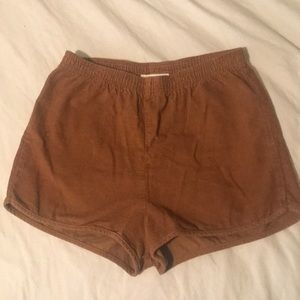 Brown corduroy shorts